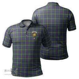 Scottish Campbell Argyll Modern Tartan Mens Polo Shirt with Family Crest Scottish Polo Shirt Scottish Plaid Tartan Plaid - ScotsTee - scotstee.com
