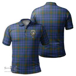 Scottish Edmonstone Tartan Mens Polo Shirt with Family Crest Scottish Polo Shirt Scottish Plaid Tartan Plaid - ScotsTee - scotstee.com