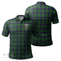 Scottish Duncan Modern Tartan Mens Polo Shirt with Family Crest Scottish Polo Shirt Scottish Plaid Tartan Plaid - ScotsTee - scotstee.com