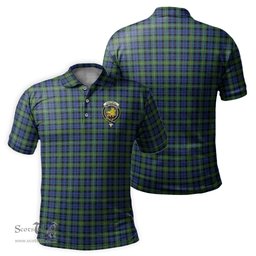 Scottish Campbell Argyll Ancient Tartan Mens Polo Shirt with Family Crest Scottish Polo Shirt Scottish Plaid Tartan Plaid - ScotsTee - scotstee.com