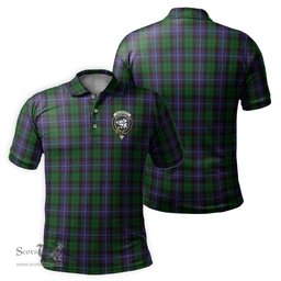 Scottish Galbraith Tartan Mens Polo Shirt with Family Crest Scottish Polo Shirt Scottish Plaid Tartan Plaid - ScotsTee - scotstee.com