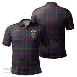 Scottish Durie Tartan Mens Polo Shirt with Family Crest Scottish Polo Shirt Scottish Plaid Tartan Plaid - ScotsTee - scotstee.com