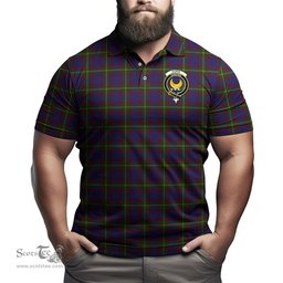 Scottish Durie Tartan Mens Polo Shirt with Family Crest Scottish Polo Shirt Scottish Plaid Tartan Plaid - ScotsTee - scotstee.com