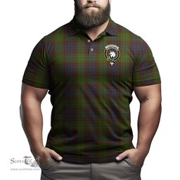 Scottish Cunningham Hunting Modern Tartan Mens Polo Shirt with Family Crest Scottish Polo Shirt Scottish Plaid Tartan Plaid - ScotsTee - scotstee.com
