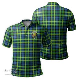 Scottish Campbell of Breadalbane Ancient Tartan Mens Polo Shirt with Family Crest Scottish Polo Shirt Scottish Plaid Tartan Plaid - ScotsTee - scotstee.com
