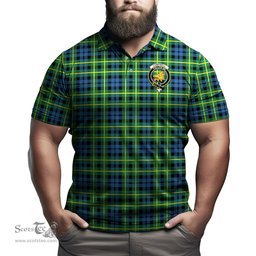Scottish Campbell of Breadalbane Ancient Tartan Mens Polo Shirt with Family Crest Scottish Polo Shirt Scottish Plaid Tartan Plaid - ScotsTee - scotstee.com