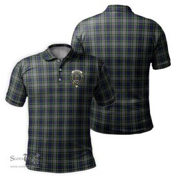 Scottish Davidson of Tulloch Dress Tartan Mens Polo Shirt with Family Crest Scottish Polo Shirt Scottish Plaid Tartan Plaid - ScotsTee - scotstee.com