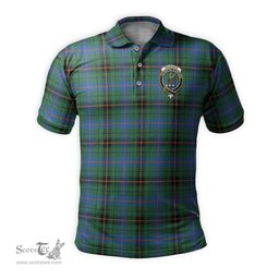 Scottish Davidson Ancient Tartan Mens Polo Shirt with Family Crest Scottish Polo Shirt Scottish Plaid Tartan Plaid - ScotsTee - scotstee.com