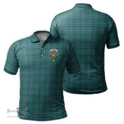 Scottish Douglas Ancient Tartan Mens Polo Shirt with Family Crest Scottish Polo Shirt Scottish Plaid Tartan Plaid - ScotsTee - scotstee.com