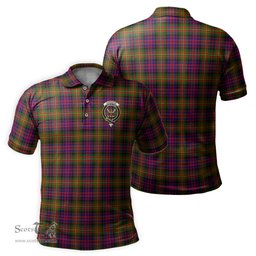 Scottish Carnegie Modern Tartan Mens Polo Shirt with Family Crest Scottish Polo Shirt Scottish Plaid Tartan Plaid - ScotsTee - scotstee.com