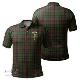 Scottish Cumming Hunting Tartan Mens Polo Shirt with Family Crest Scottish Polo Shirt Scottish Plaid Tartan Plaid - ScotsTee - scotstee.com