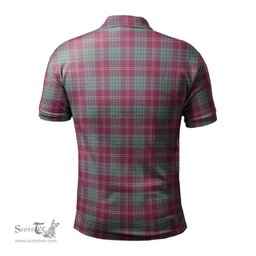 Scottish Crawford Ancient Tartan Mens Polo Shirt with Family Crest Scottish Polo Shirt Scottish Plaid Tartan Plaid - ScotsTee - scotstee.com