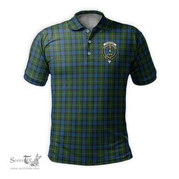Scottish Ferguson of Atholl Tartan Mens Polo Shirt with Family Crest Scottish Polo Shirt Scottish Plaid Tartan Plaid - ScotsTee - scotstee.com
