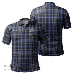 Scottish Clark (Lion) Tartan Mens Polo Shirt with Family Crest Scottish Polo Shirt Scottish Plaid Tartan Plaid - ScotsTee - scotstee.com
