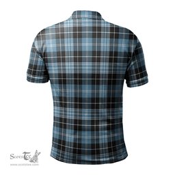 Scottish Clark Ancient Tartan Mens Polo Shirt with Family Crest Scottish Polo Shirt Scottish Plaid Tartan Plaid - ScotsTee - scotstee.com