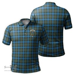 Scottish Fergusson Ancient Tartan Mens Polo Shirt with Family Crest Scottish Polo Shirt Scottish Plaid Tartan Plaid - ScotsTee - scotstee.com