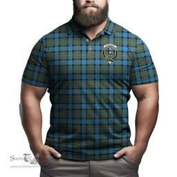 Scottish Fergusson Ancient Tartan Mens Polo Shirt with Family Crest Scottish Polo Shirt Scottish Plaid Tartan Plaid - ScotsTee - scotstee.com