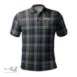 Scottish Colquhoun Dress Tartan Mens Polo Shirt with Family Crest Scottish Polo Shirt Scottish Plaid Tartan Plaid - ScotsTee - scotstee.com