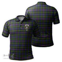 Scottish Fleming Tartan Mens Polo Shirt with Family Crest Scottish Polo Shirt Scottish Plaid Tartan Plaid - ScotsTee - scotstee.com