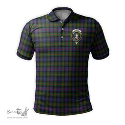 Scottish Fleming Tartan Mens Polo Shirt with Family Crest Scottish Polo Shirt Scottish Plaid Tartan Plaid - ScotsTee - scotstee.com