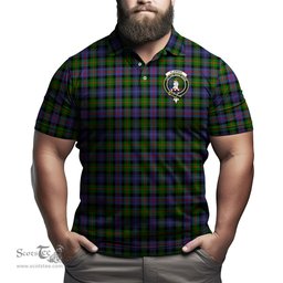 Scottish Fleming Tartan Mens Polo Shirt with Family Crest Scottish Polo Shirt Scottish Plaid Tartan Plaid - ScotsTee - scotstee.com