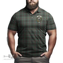 Scottish Craig Tartan Mens Polo Shirt with Family Crest Scottish Polo Shirt Scottish Plaid Tartan Plaid - ScotsTee - scotstee.com
