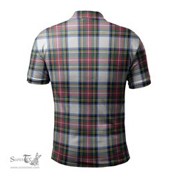 Scottish Dennistoun Tartan Mens Polo Shirt with Family Crest Scottish Polo Shirt Scottish Plaid Tartan Plaid - ScotsTee - scotstee.com