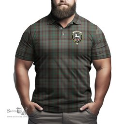 Scottish Cochrane Hunting Tartan Mens Polo Shirt with Family Crest Scottish Polo Shirt Scottish Plaid Tartan Plaid - ScotsTee - scotstee.com