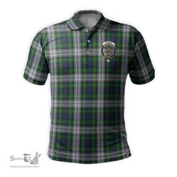 Scottish Forbes Dress Tartan Mens Polo Shirt with Family Crest Scottish Polo Shirt Scottish Plaid Tartan Plaid - ScotsTee - scotstee.com