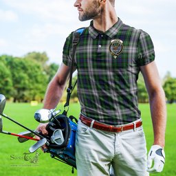 Scottish Forbes Dress Tartan Mens Polo Shirt with Family Crest Scottish Polo Shirt Scottish Plaid Tartan Plaid - ScotsTee - scotstee.com