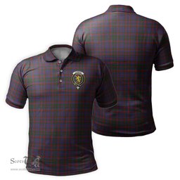 Scottish Cumming Tartan Mens Polo Shirt with Family Crest Scottish Polo Shirt Scottish Plaid Tartan Plaid - ScotsTee - scotstee.com