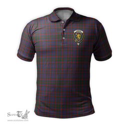 Scottish Cumming Tartan Mens Polo Shirt with Family Crest Scottish Polo Shirt Scottish Plaid Tartan Plaid - ScotsTee - scotstee.com