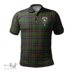 Scottish Cochrane Tartan Mens Polo Shirt with Family Crest Scottish Polo Shirt Scottish Plaid Tartan Plaid - ScotsTee - scotstee.com