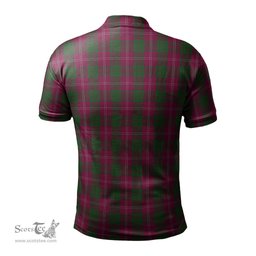 Scottish Crawford Tartan Mens Polo Shirt with Family Crest Scottish Polo Shirt Scottish Plaid Tartan Plaid - ScotsTee - scotstee.com