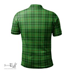 Scottish Galloway Tartan Mens Polo Shirt with Family Crest Scottish Polo Shirt Scottish Plaid Tartan Plaid - ScotsTee - scotstee.com