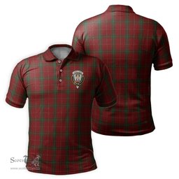 Scottish Carruthers Tartan Mens Polo Shirt with Family Crest Scottish Polo Shirt Scottish Plaid Tartan Plaid - ScotsTee - scotstee.com