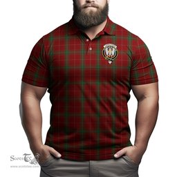 Scottish Carruthers Tartan Mens Polo Shirt with Family Crest Scottish Polo Shirt Scottish Plaid Tartan Plaid - ScotsTee - scotstee.com