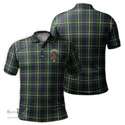 Scottish Farquharson Dress Tartan Mens Polo Shirt with Family Crest Scottish Polo Shirt Scottish Plaid Tartan Plaid - ScotsTee - scotstee.com
