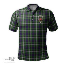 Scottish Farquharson Dress Tartan Mens Polo Shirt with Family Crest Scottish Polo Shirt Scottish Plaid Tartan Plaid - ScotsTee - scotstee.com