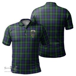 Scottish Forbes Tartan Mens Polo Shirt with Family Crest Scottish Polo Shirt Scottish Plaid Tartan Plaid - ScotsTee - scotstee.com