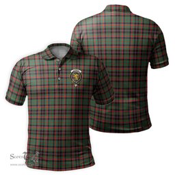 Scottish Cumming Hunting Ancient Tartan Mens Polo Shirt with Family Crest Scottish Polo Shirt Scottish Plaid Tartan Plaid - ScotsTee - scotstee.com
