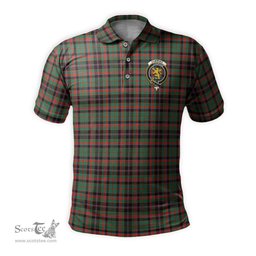 Scottish Cumming Hunting Ancient Tartan Mens Polo Shirt with Family Crest Scottish Polo Shirt Scottish Plaid Tartan Plaid - ScotsTee - scotstee.com
