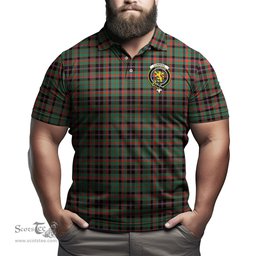 Scottish Cumming Hunting Ancient Tartan Mens Polo Shirt with Family Crest Scottish Polo Shirt Scottish Plaid Tartan Plaid - ScotsTee - scotstee.com