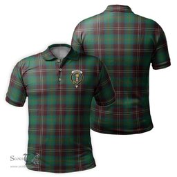 Scottish Chisholm Hunting Ancient Tartan Mens Polo Shirt with Family Crest Scottish Polo Shirt Scottish Plaid Tartan Plaid - ScotsTee - scotstee.com
