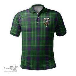 Scottish Duncan Tartan Mens Polo Shirt with Family Crest Scottish Polo Shirt Scottish Plaid Tartan Plaid - ScotsTee - scotstee.com