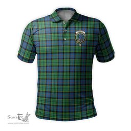 Scottish Forsyth Ancient Tartan Mens Polo Shirt with Family Crest Scottish Polo Shirt Scottish Plaid Tartan Plaid - ScotsTee - scotstee.com