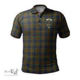 Scottish Fraser Hunting Tartan Mens Polo Shirt with Family Crest Scottish Polo Shirt Scottish Plaid Tartan Plaid - ScotsTee - scotstee.com