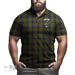 Scottish Fraser Hunting Tartan Mens Polo Shirt with Family Crest Scottish Polo Shirt Scottish Plaid Tartan Plaid - ScotsTee - scotstee.com