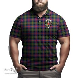 Scottish Logan Modern Tartan Mens Polo Shirt with Family Crest Scottish Polo Shirt Scottish Plaid Tartan Plaid - ScotsTee - scotstee.com