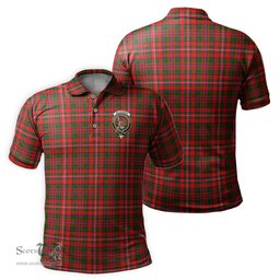 Scottish MacKinnon Modern Tartan Mens Polo Shirt with Family Crest Scottish Polo Shirt Scottish Plaid Tartan Plaid - ScotsTee - scotstee.com